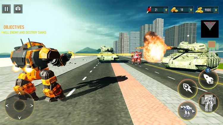 Robot Car War Transform Fight screenshot-3