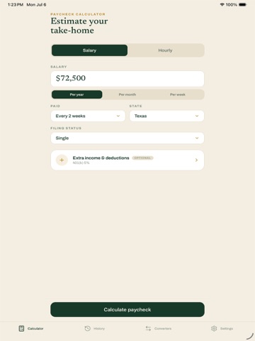 Salary Calculator: Netto iPad screenshot