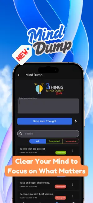 3 Things - Daily Focus Todo screenshot 3