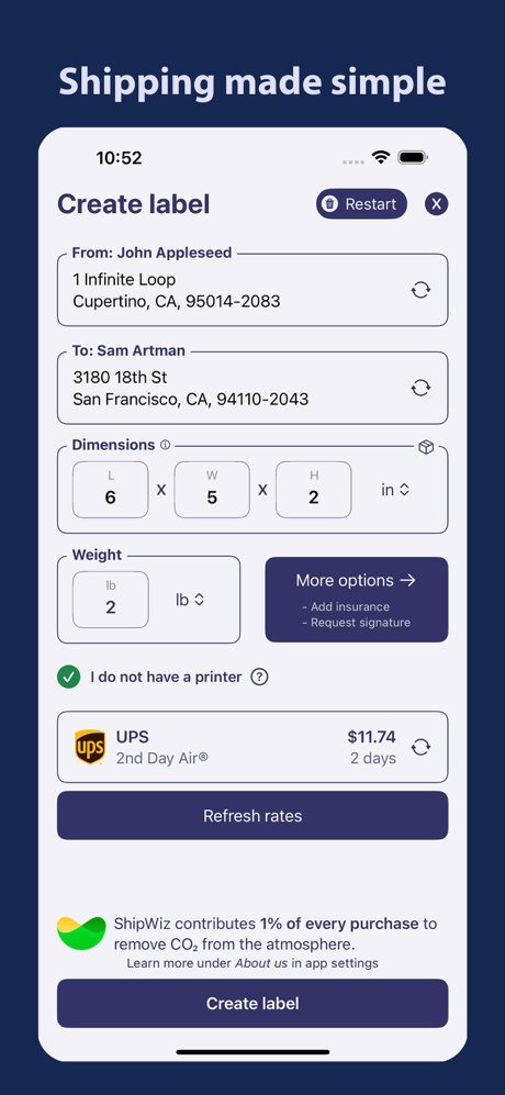 ShipWiz - Shipping Labels screenshot 5