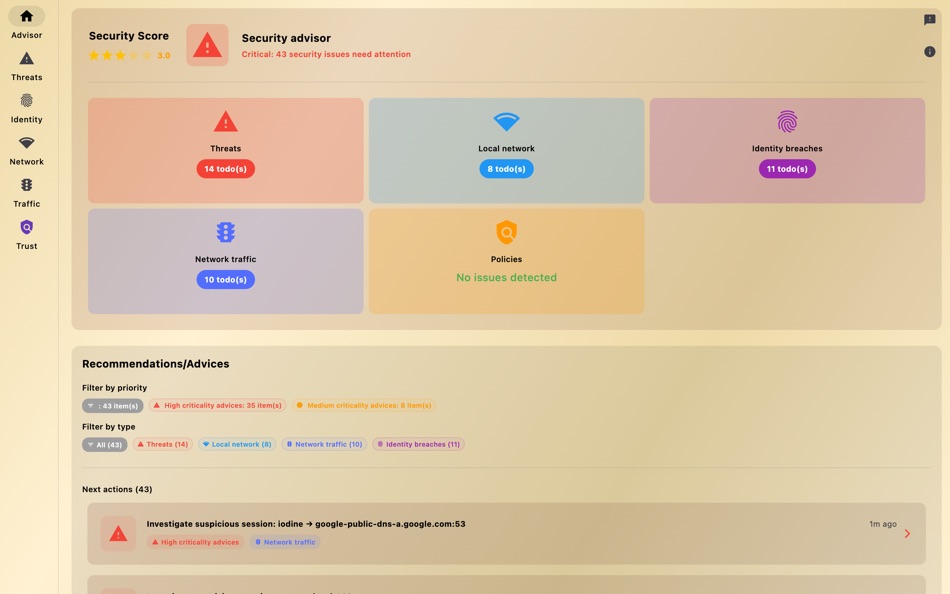 #1. EDAMAME Security (macOS) 由: Edamame Technologies