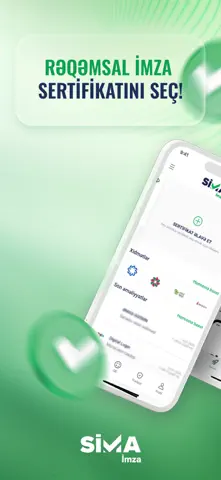 SİMA - Rəqəmsal İmza App Store screenshot 1