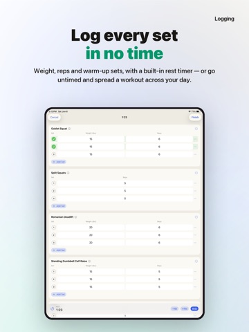 BuiltDaily: Workout & Water iPad screenshot
