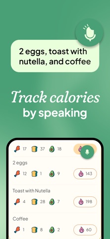 VoCal: Voice Calorie Counter screenshot