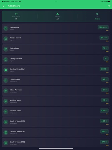 Car Scanner⁮ ELM OBD2 327 iPad screenshot