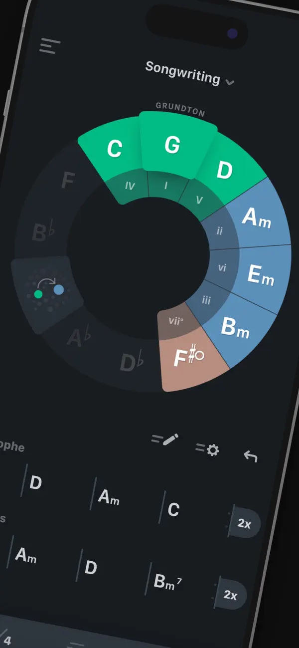 TONALY: Songs & Tonleitern iPhone App Screenshot 2 – Musik
