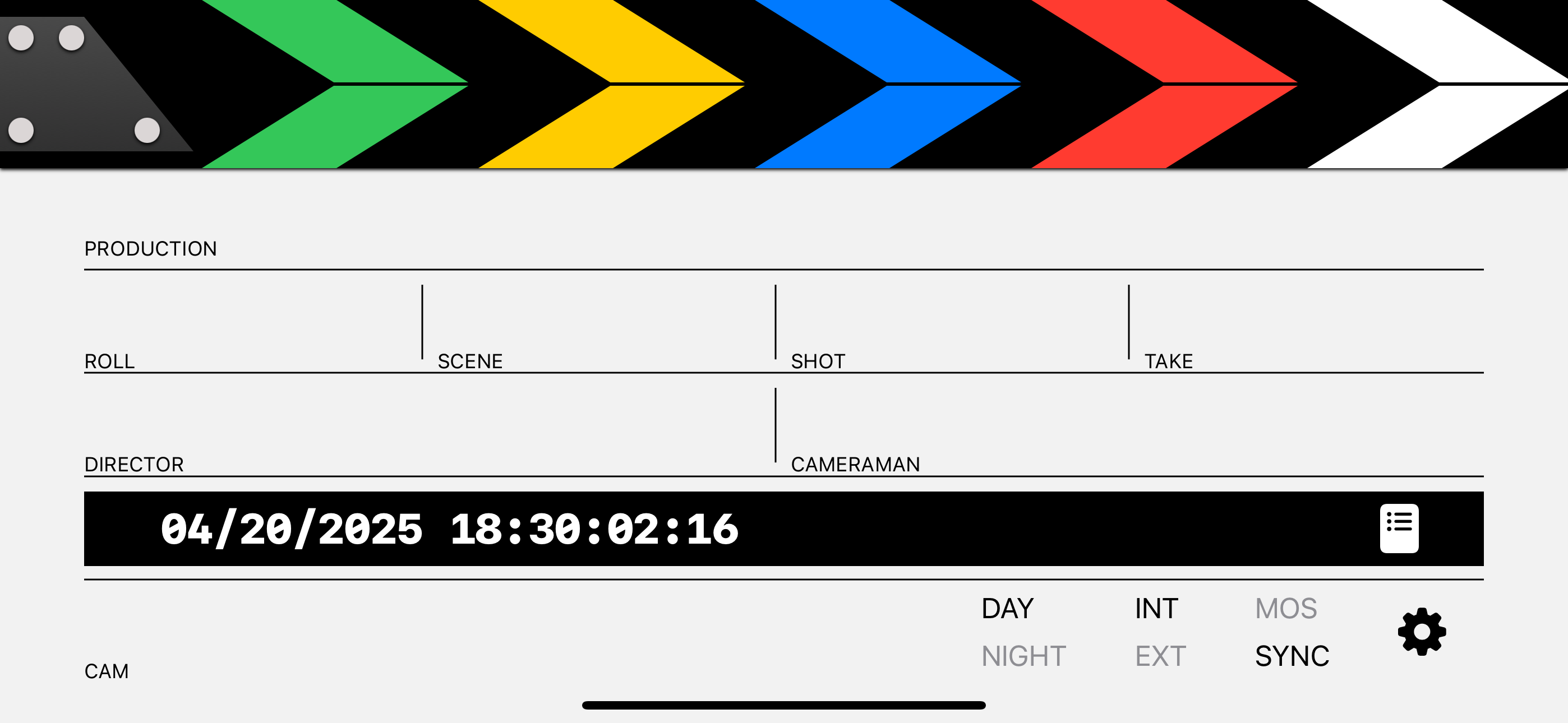 ClapperBoard - Scene Tracker