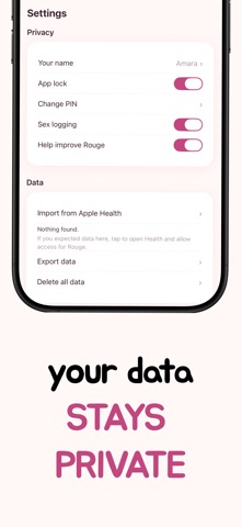 Rouge: Private Period Tracker Screenshot 2 of 5