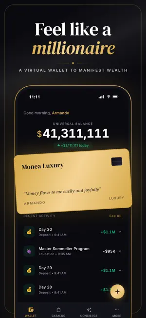 Monea - Manifest Daily Wealth screenshot 1