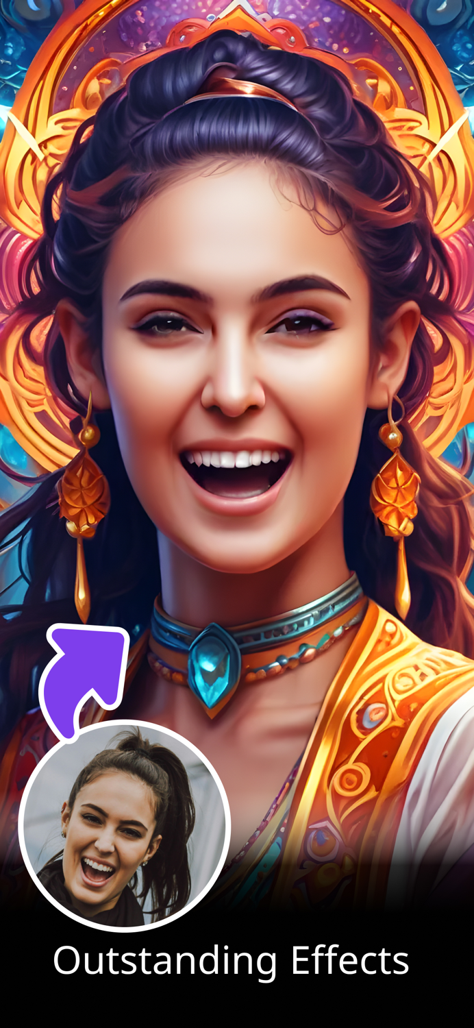 Photo to cartoon portrait