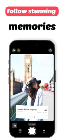 Travel Camera - Timestamp iPhone screenshot