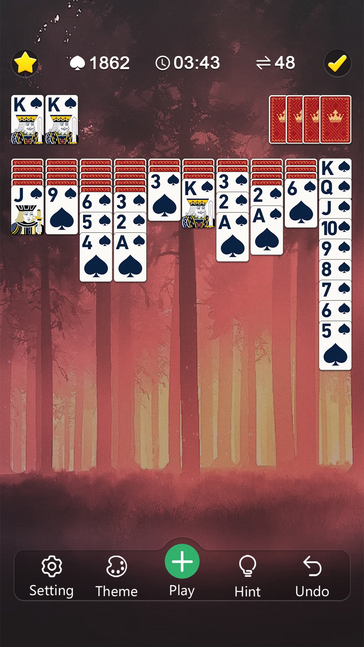 Classic Spider Solitaire Mania screenshot 3