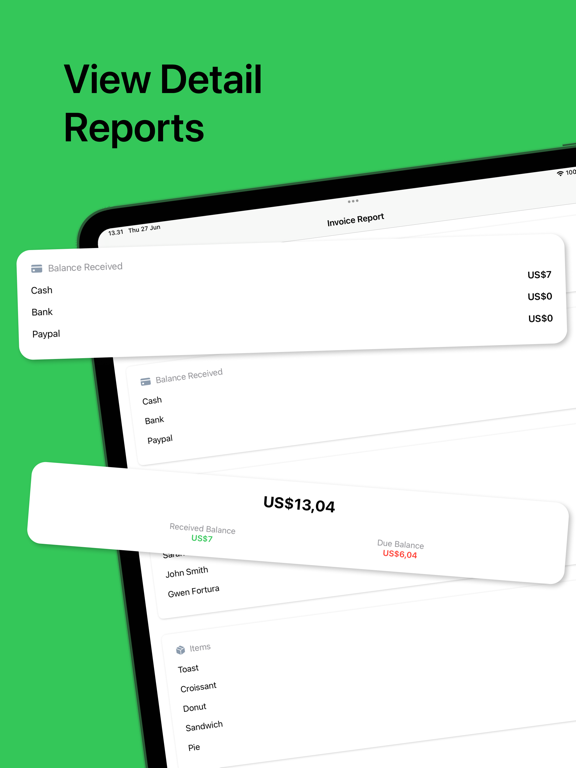 MakeBill: Custom Invoice Maker iPad screenshot 6 - Business app
