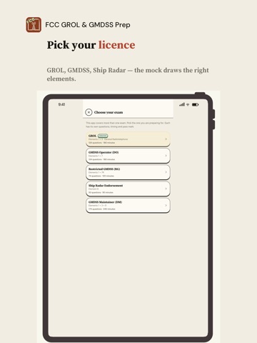 FCC GROL & GMDSS Prep iPad screenshot