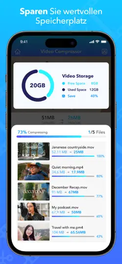 Screenshot von Videokompr. & Größenänderung auf dem iPhone 1