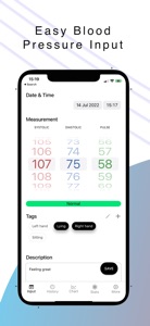 Blood Pressure H+ screenshot #1 for iPhone