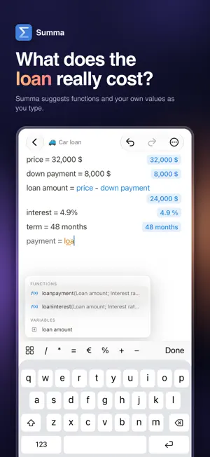 Summa – Calculator with Notes screenshot 3