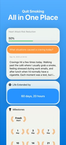 Quit Smoking Tracker - Quittt Screenshot 1 of 4