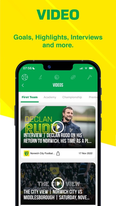The Yellows - Live Scores Screenshot
