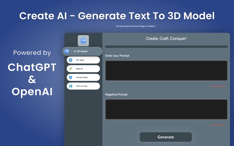 AI Text to 3D Design- 3DStudio iPhone screenshot 2 - Graphics & Design app