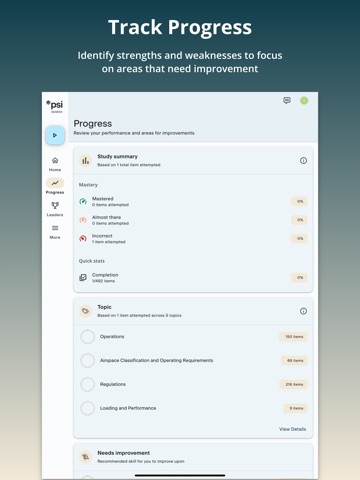 PSI Aviation Test Prep iPad screenshot