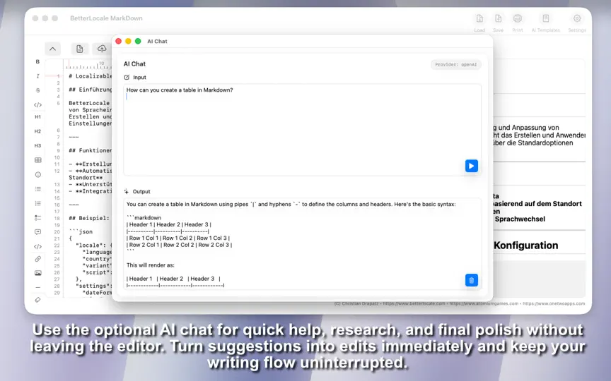 Captura de pantalla de BetterLocale MarkDown en iPhone 9