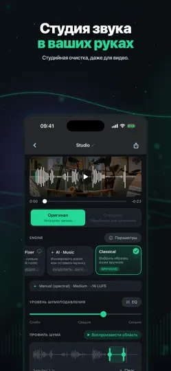 Скриншот Denoise: AI-чистка голоса на iPhone 4
