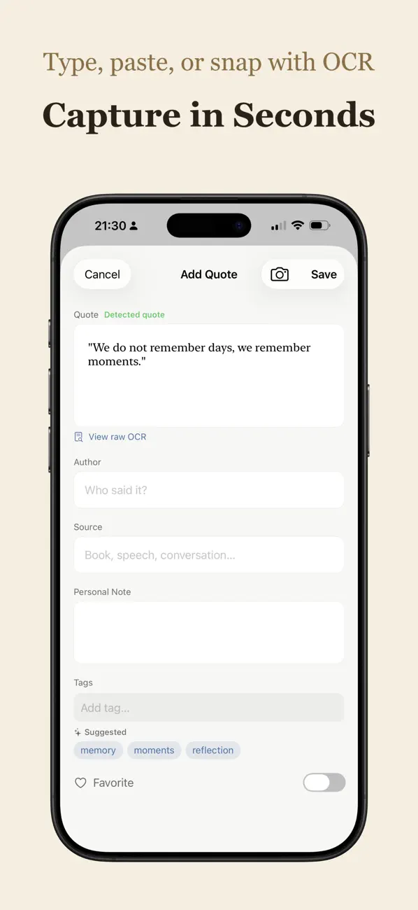Screenshot #2 pour Commonplace Quote