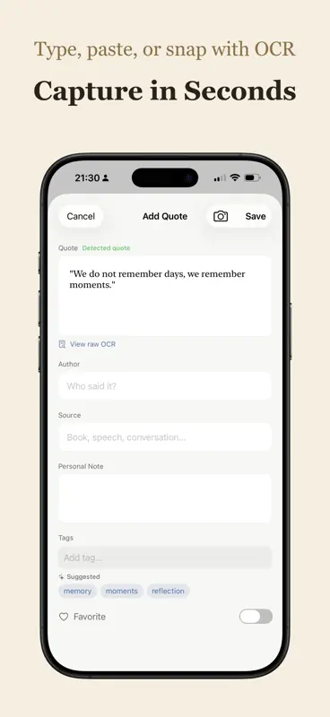 Commonplace Quote screenshot 2 of 8