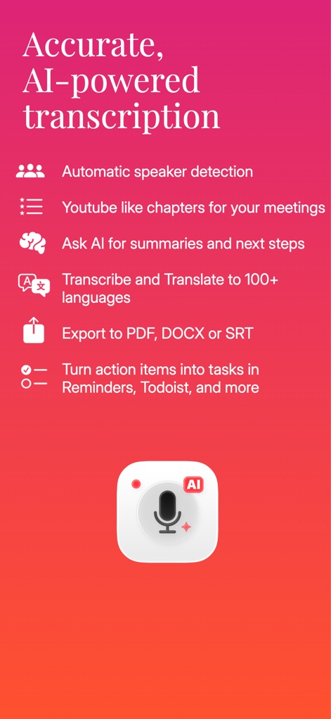 Transcription AI : Voice Notes - Productivity App | MWM