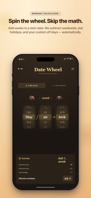 Date Wheel: Days Calculator Screenshot 1 of 6