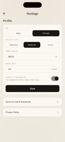 Palmful - a portion journal Screenshot 4 of 5