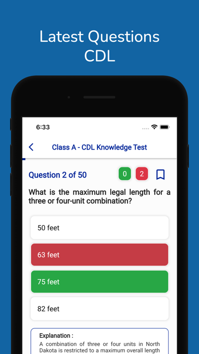 North Dakota CDL Permit Test Screenshot