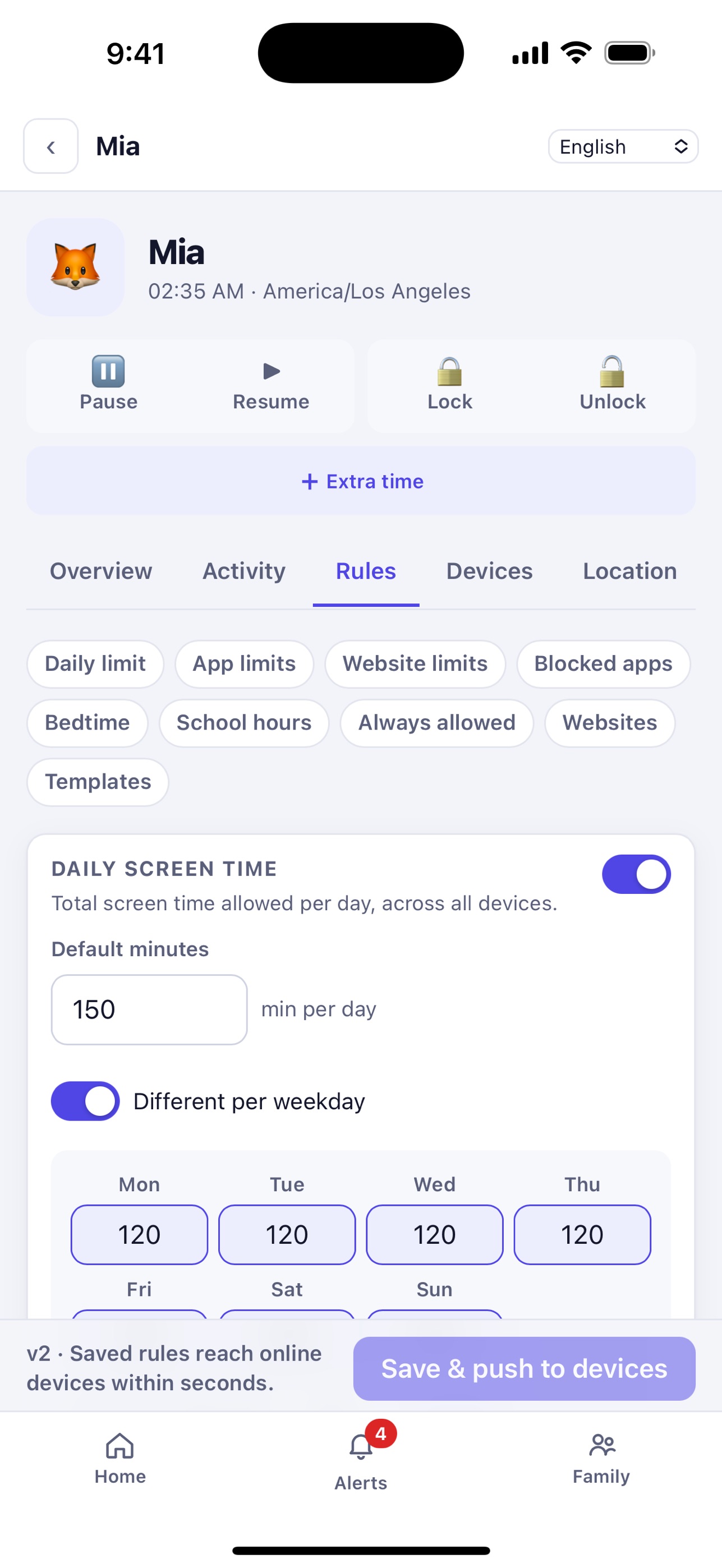Screenshot 4 of ScreenSunset Parent