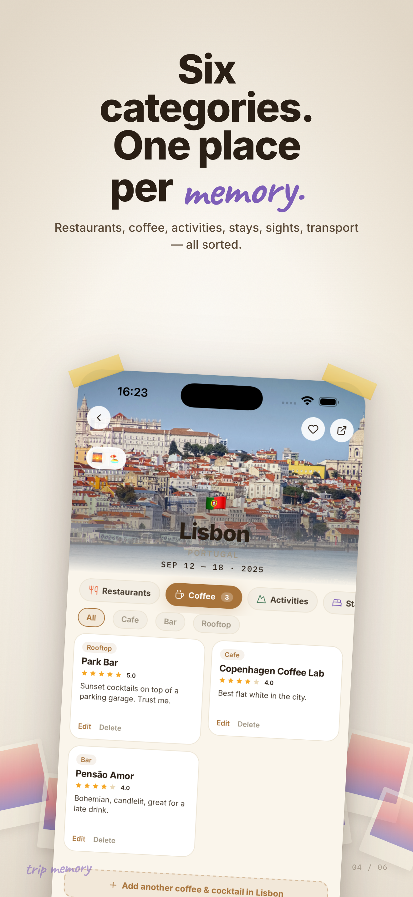 Trip Memory: Travel Journal