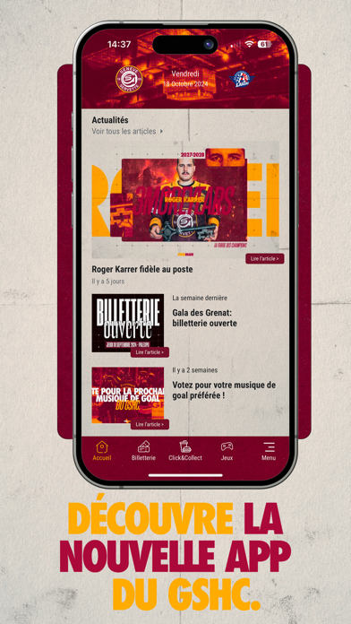Genève-Servette HC app screenshot