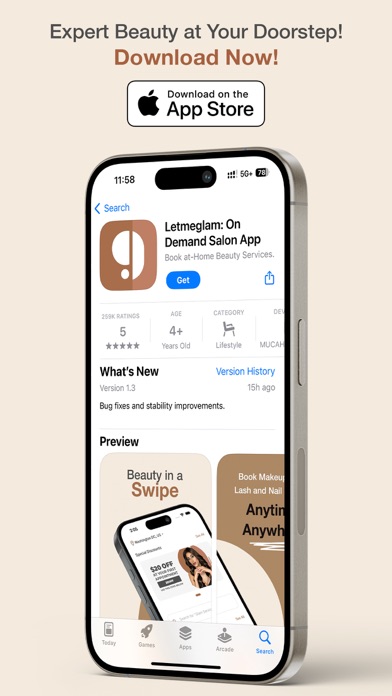 Letmeglam: On Demand Salon App Screenshot