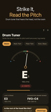 Drum Tuner: Tune Drum Heads Screenshot 1 of 3