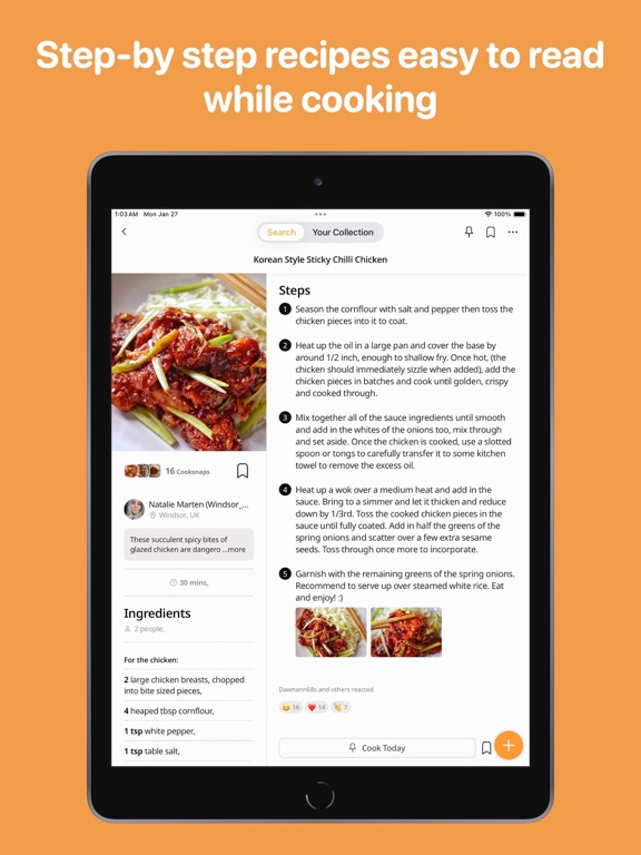 Cookpad Recipes, homemade food iPad screenshot 4 - Food & Drink app