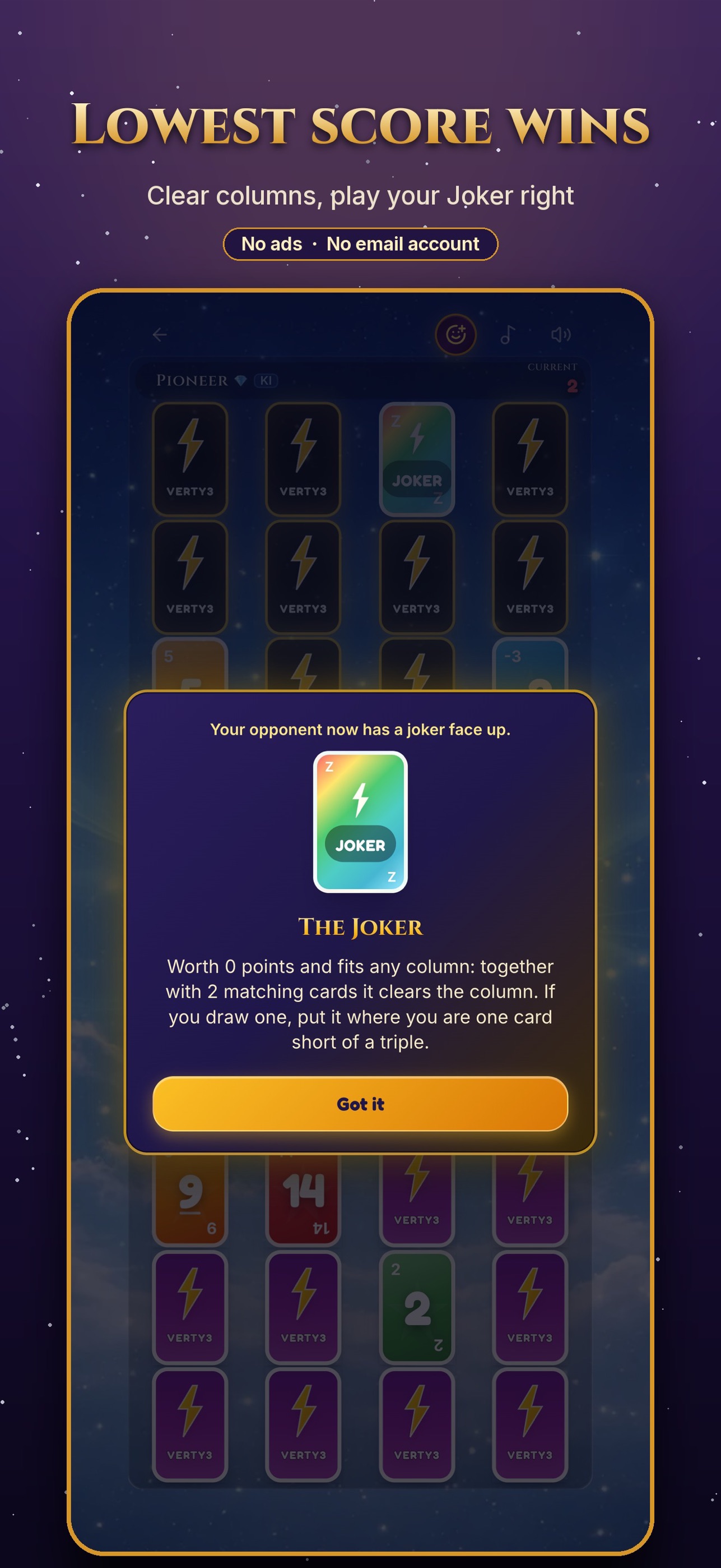 Screenshot 1 of Verty3: Card Game