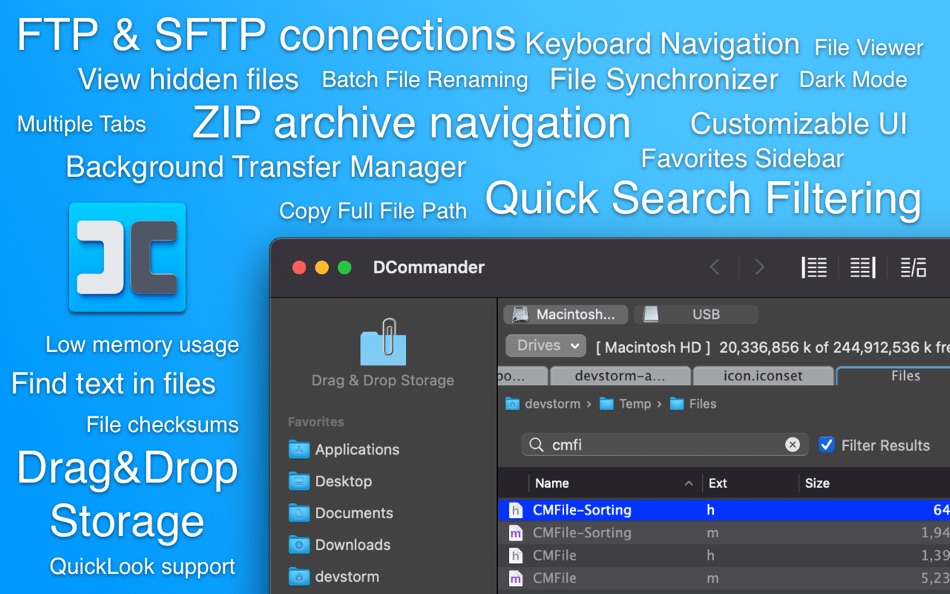 #2. DCommander 3 - File Manager (macOS) 由: DevStorm