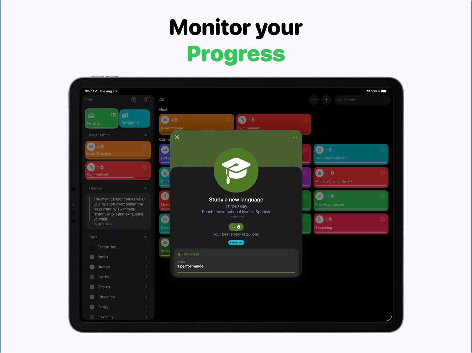 Habit Tracker: Streaks & Goals ipad screenshot 3