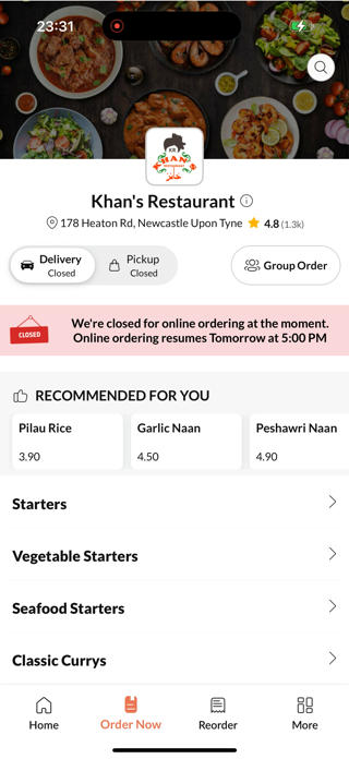 Khans Restaurant Screenshot 2 of 4