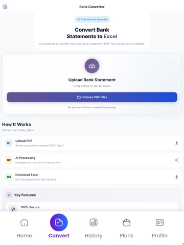 My Bank Statements Converter iPad screenshot