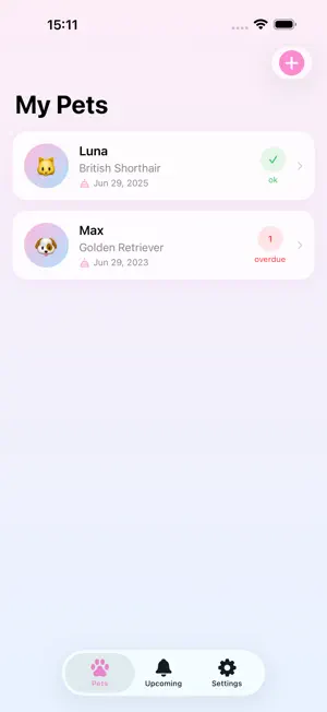 PetVaxLog screenshot 1