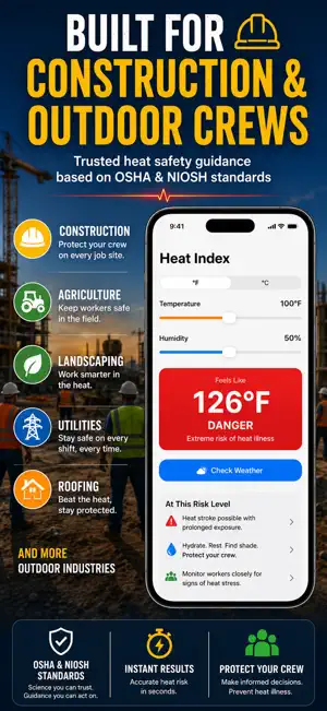 Heat Index: NIOSH Calculator screenshot 3