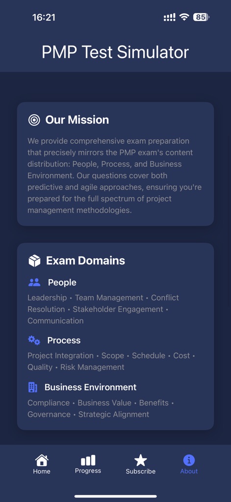 PMP Test Simulator - Education App | MWM