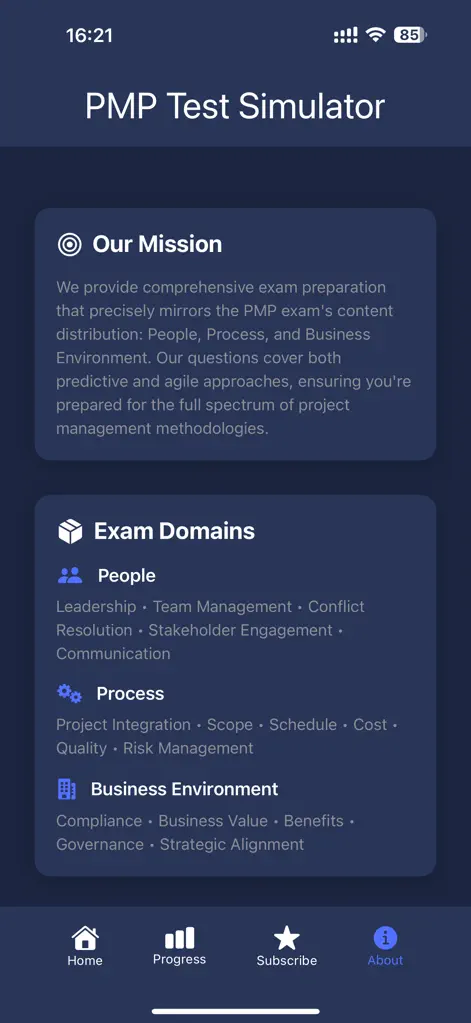 PMP Test Simulator - 教育アプリ | MWM