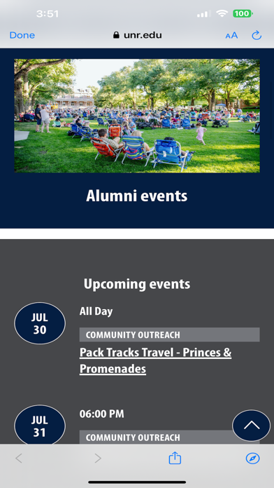 Screenshot #1 pour Nevada Alumni App