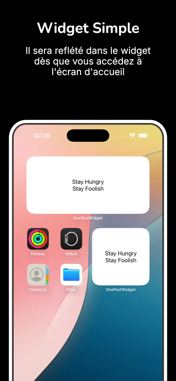 Screenshot #2 pour One Text Widget